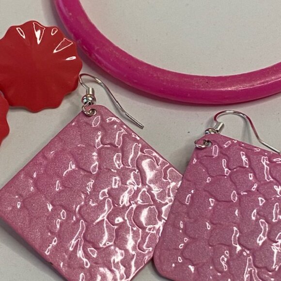 Vintage estate Jewelle Lot 1980's/ 90's Bangles and earrings colourful 15 pieces - Picture 3 of 12